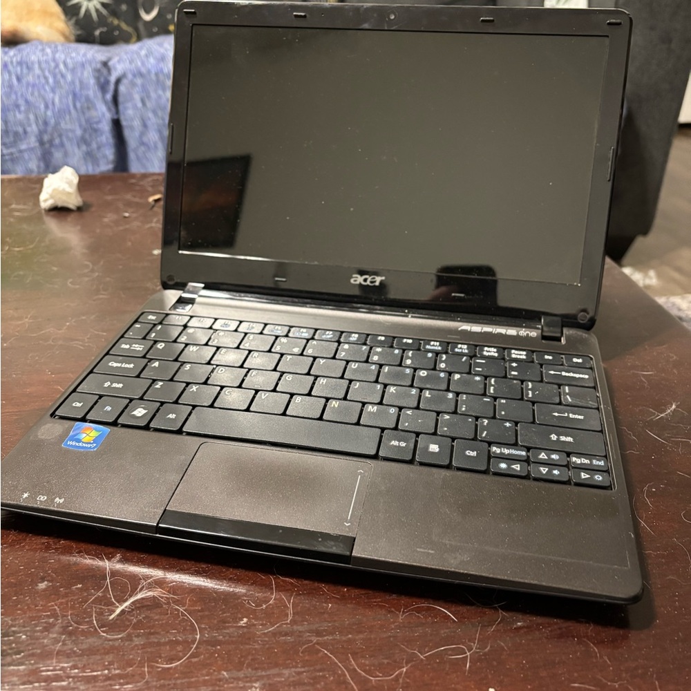 Acer Black Compact Laptop with Matte Finish